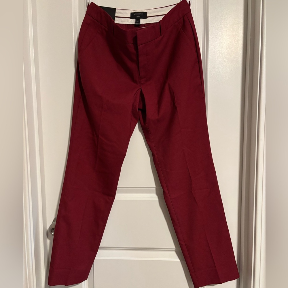 J Crew women’s petite size 4 red work pants